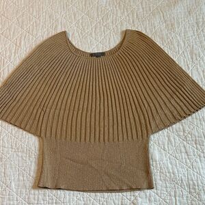 Roz & Ali Gold Ribbed Poncho Sweater